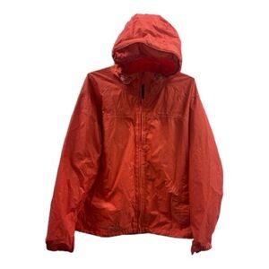 Columbia Waterproof Hooded Windbreaker Jacket Women's XL Soft-shell Full Zip